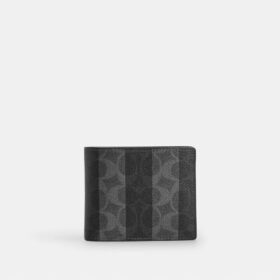 3-i-1-lommebok i Signature Canvas med striper