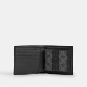 3-i-1-lommebok i Signature Canvas med striper