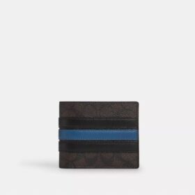 3-i-1-lommebok i Signature Canvas med Varsity Stripe
