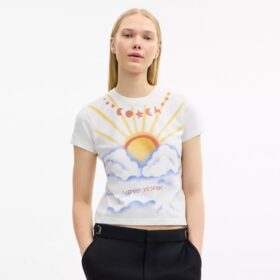 Airbrush 90’S Fit T-shirt i økologisk bomull