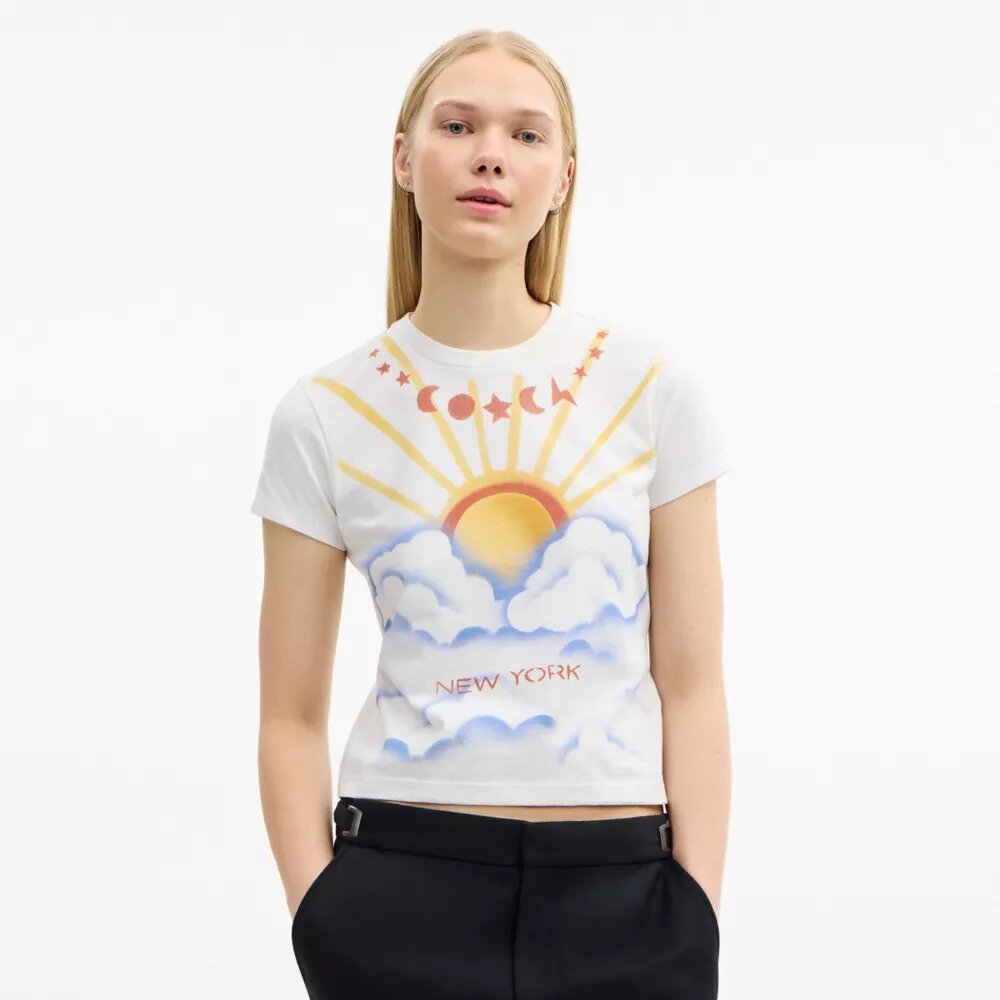 Airbrush 90'S Fit T-shirt i økologisk bomull