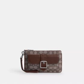 Ashton håndleddsveske i signaturjacquard