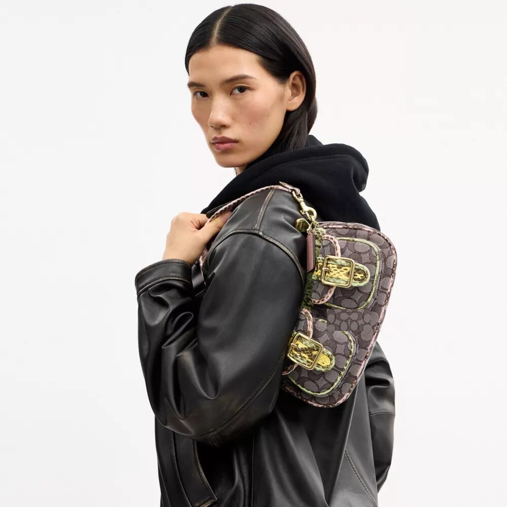Ashton skulderveske i signatur-jacquard