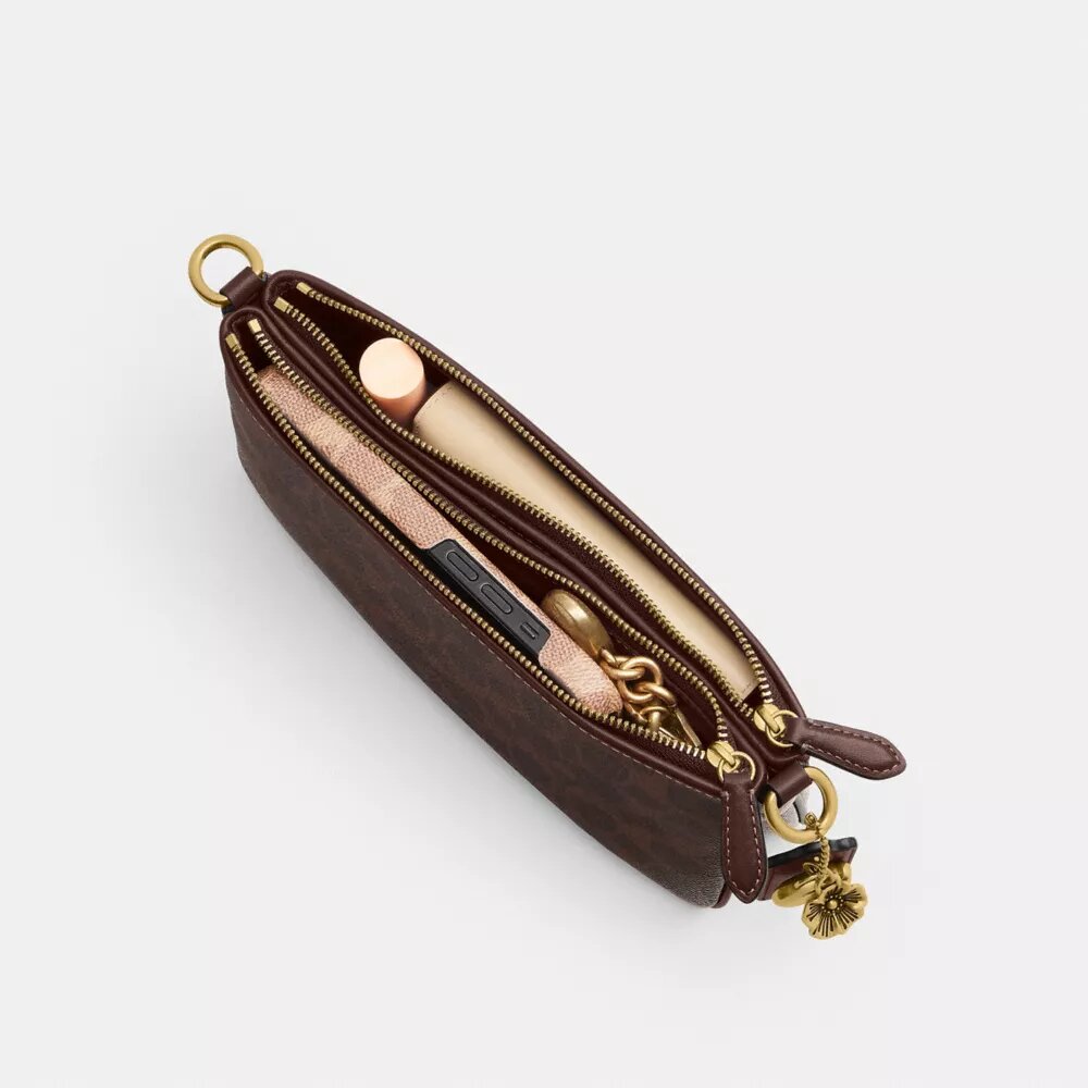 Audrey-crossbody-veske i Signature Canvas
