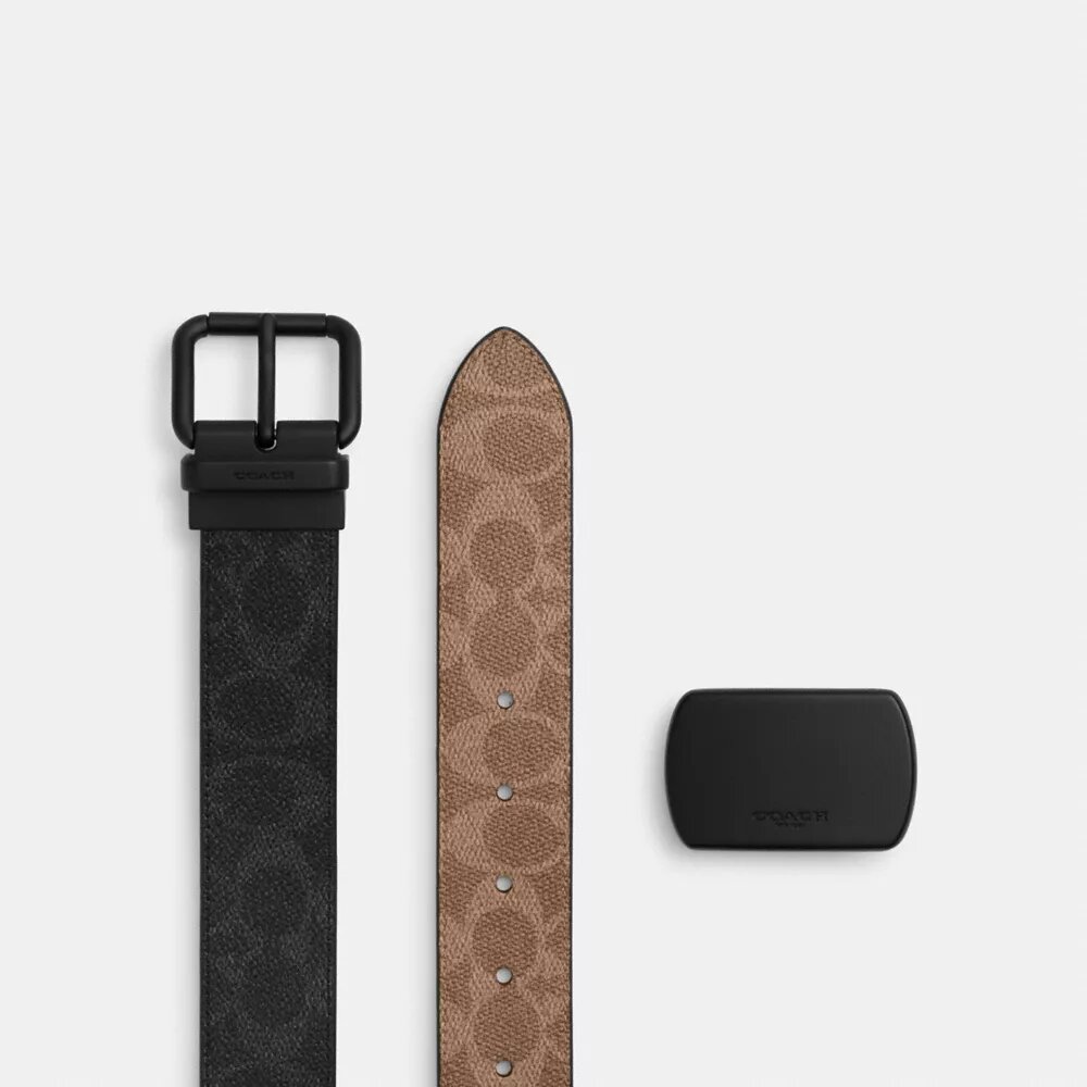 Belt med rullespenne i boks, kan kuttes til ønsket lengde og er vendbart, 38 mm
