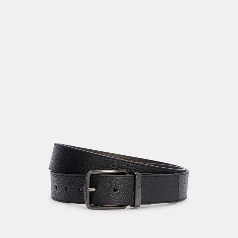 Belte med spenne i eske, tilpasset lengde, vendbart, 38 mm