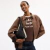Brooklyn skulderveske 28 i shearling