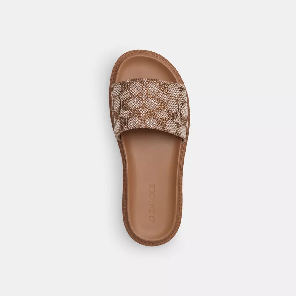 Brynn-sandaler i krystall-signaturjacquard
