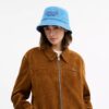 Bucket-hatt i denim med brodert Coach-skrift