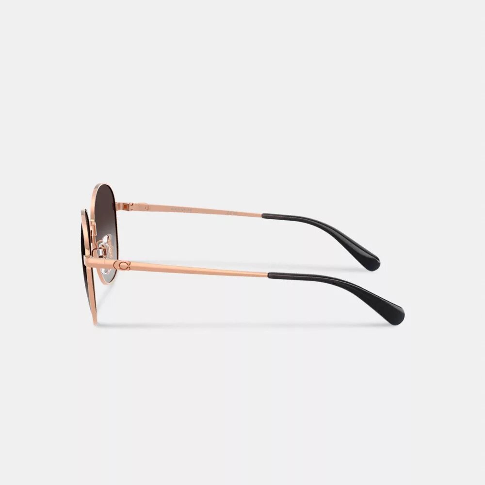 C Metal-solbriller med runde glass