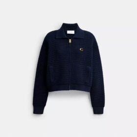 Cardigan med glidelås foran