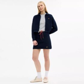 Cardigan med glidelås foran