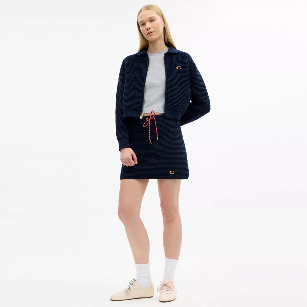 Cardigan med glidelås foran