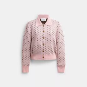 Cardigan med krympede hjerter