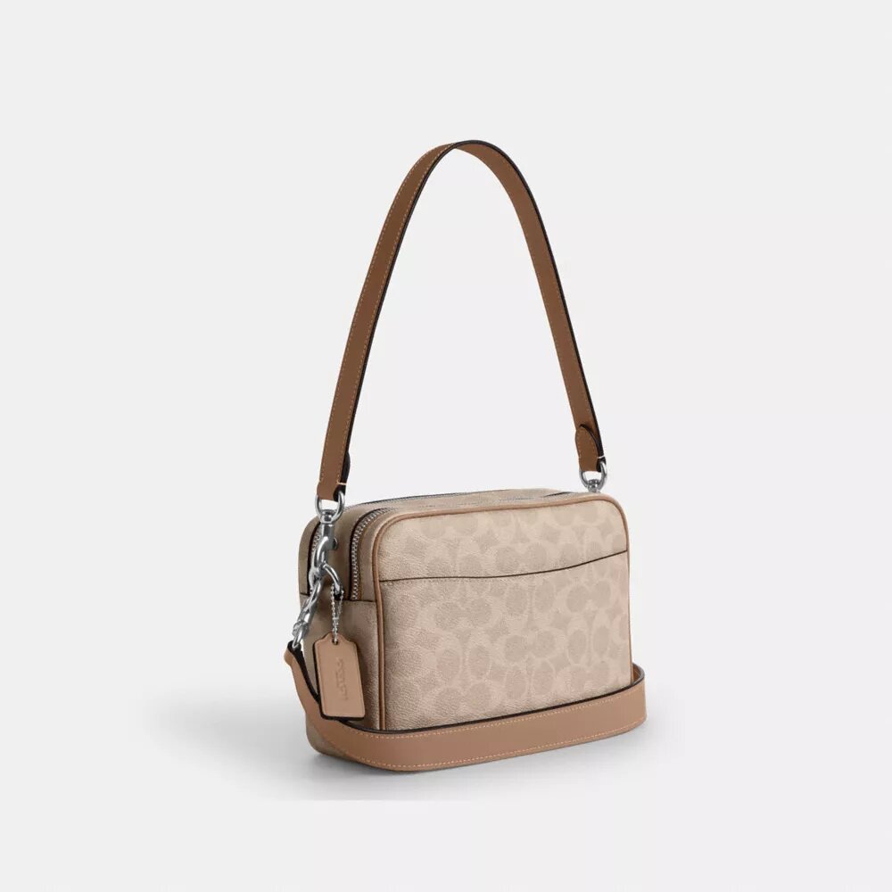 Carey-crossbody-veske i Signature Canvas