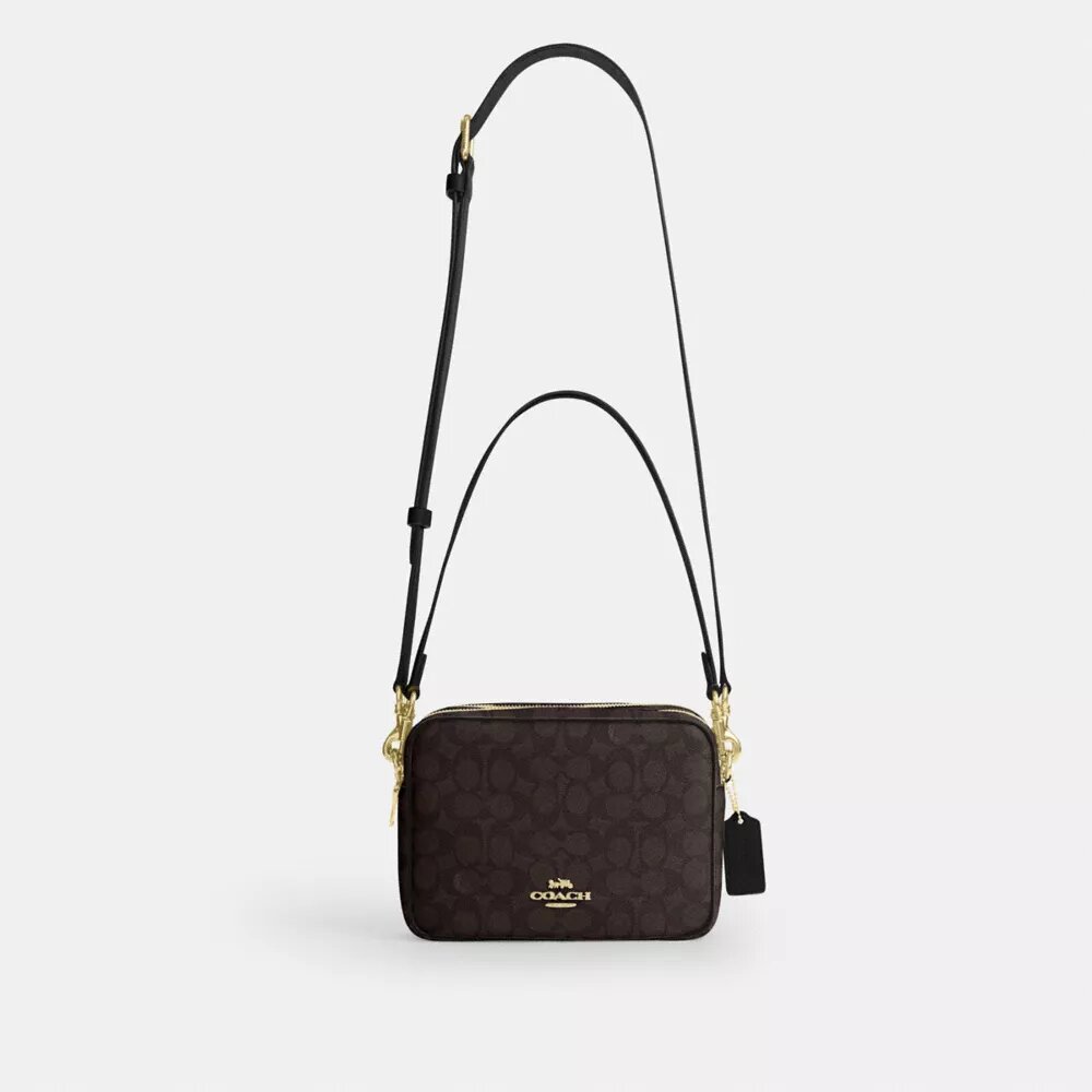 Carey-crossbody-veske i Signature Canvas