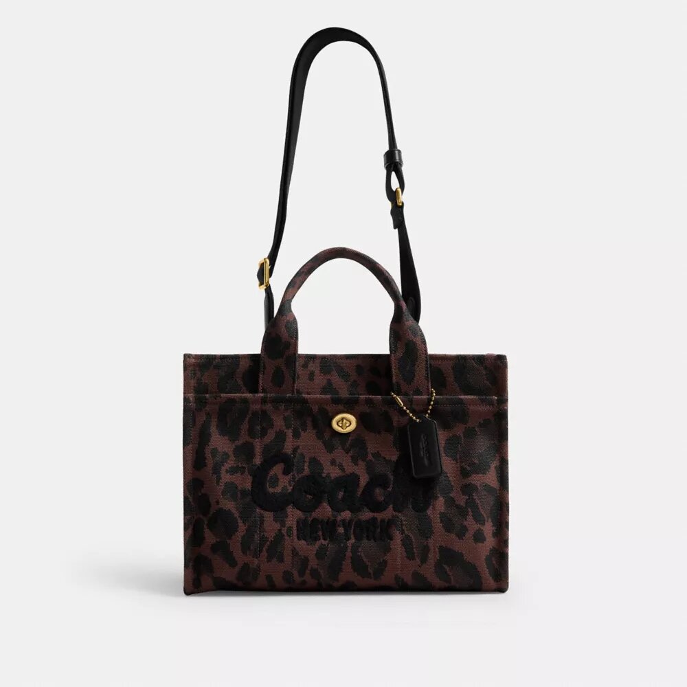 Cargo-tote-veske med leopardmønster
