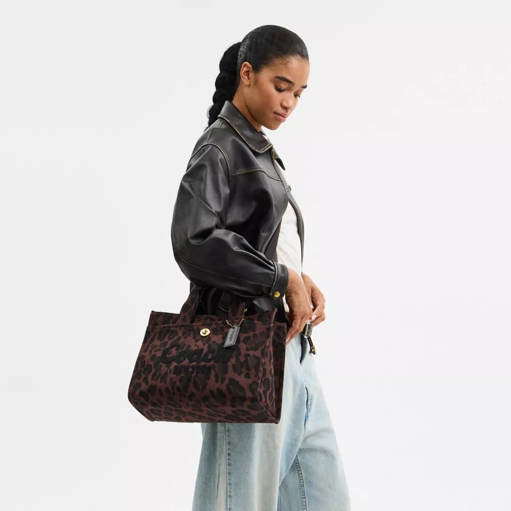 Cargo-tote-veske med leopardmønster