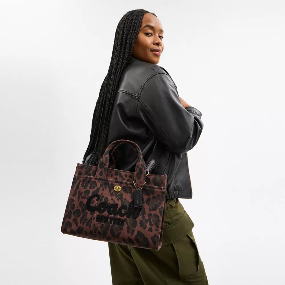 Cargo-tote-veske med leopardmønster