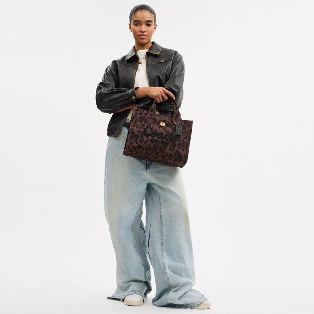 Cargo-tote-veske med leopardmønster