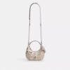 Carmen Mini-crossbody-veske med avisprint
