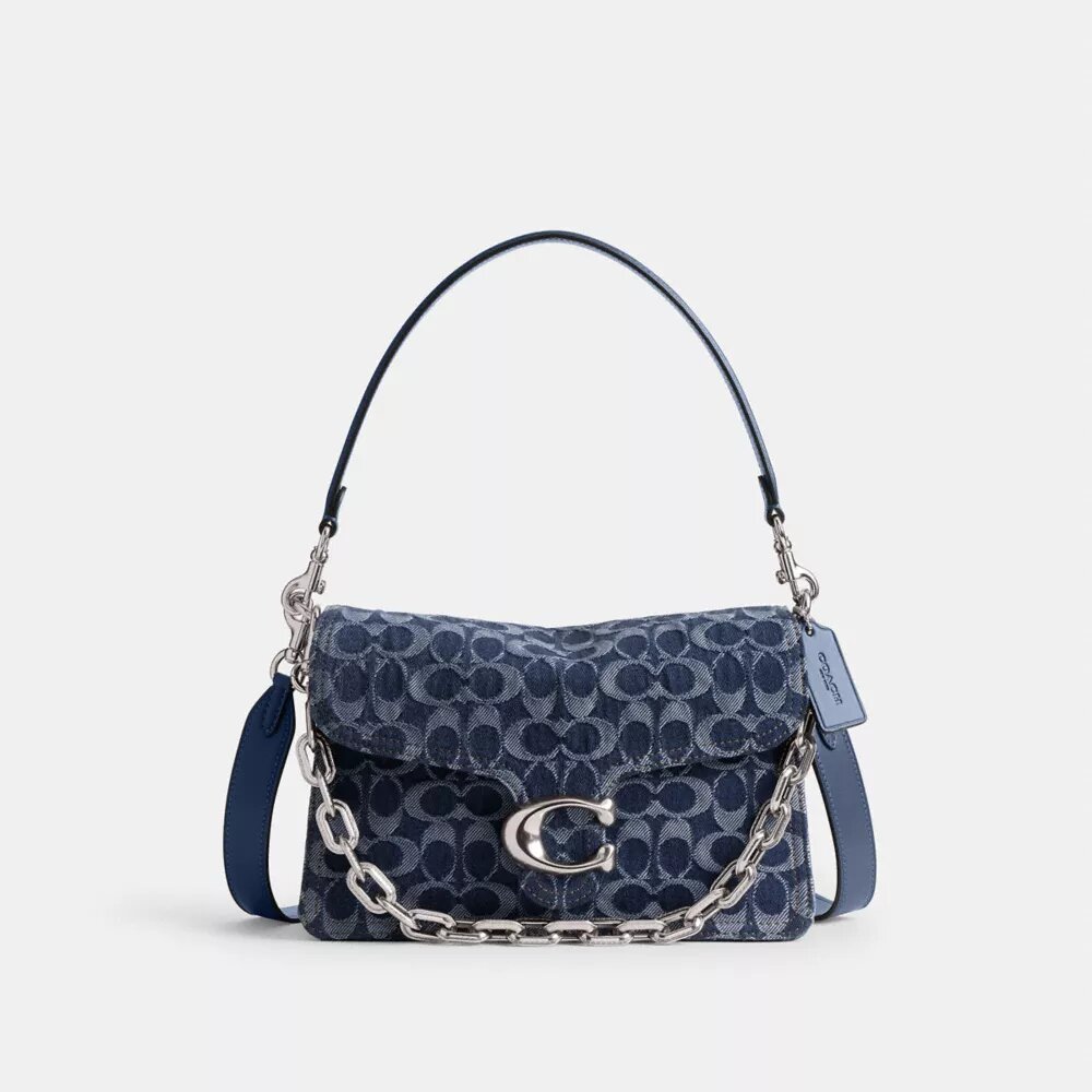 Chain Tabby skulderveske i signaturdenim