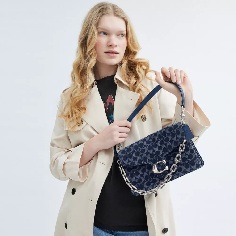 Chain Tabby skulderveske i signaturdenim