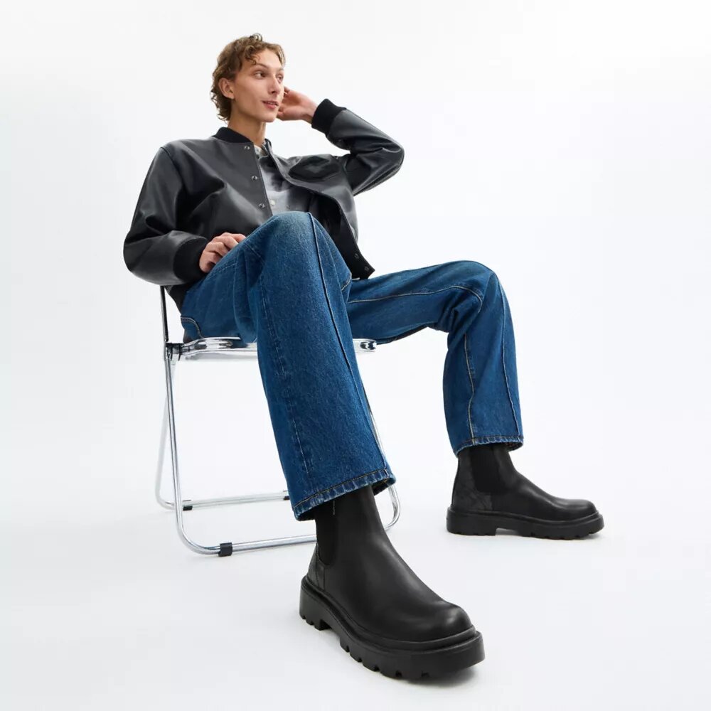 Chelsea-boots med Signature Canvas