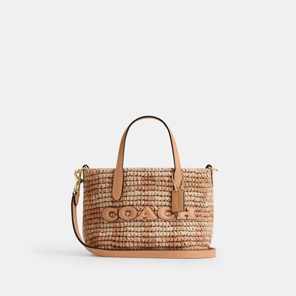 City Mini-tote-veske med gingham-mønster