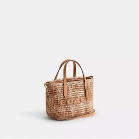 City Mini-tote-veske med gingham-mønster