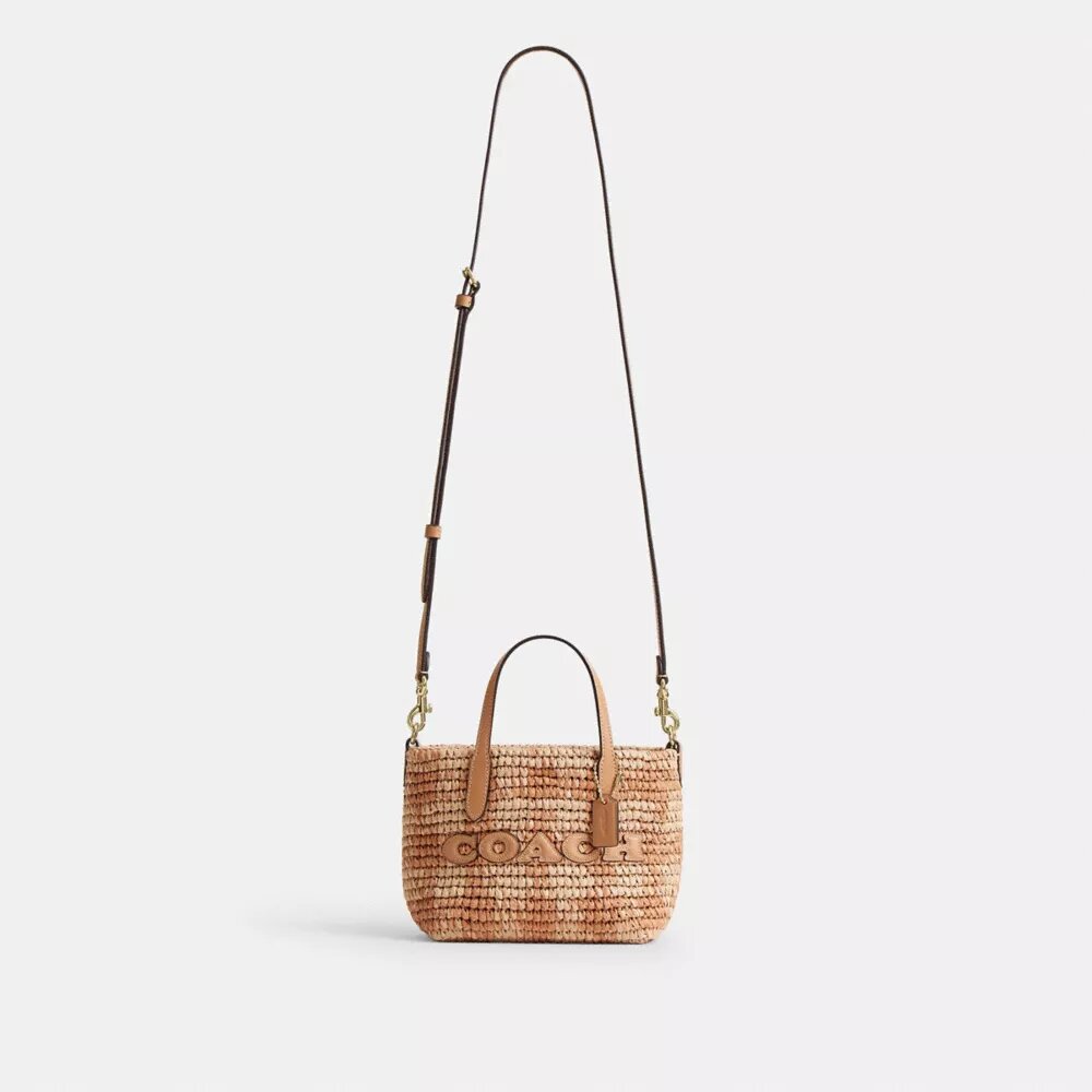 City Mini-tote-veske med gingham-mønster