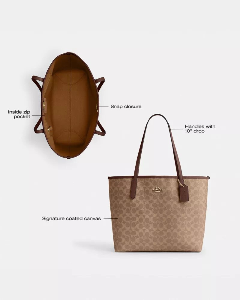 City-tote i Signature Canvas