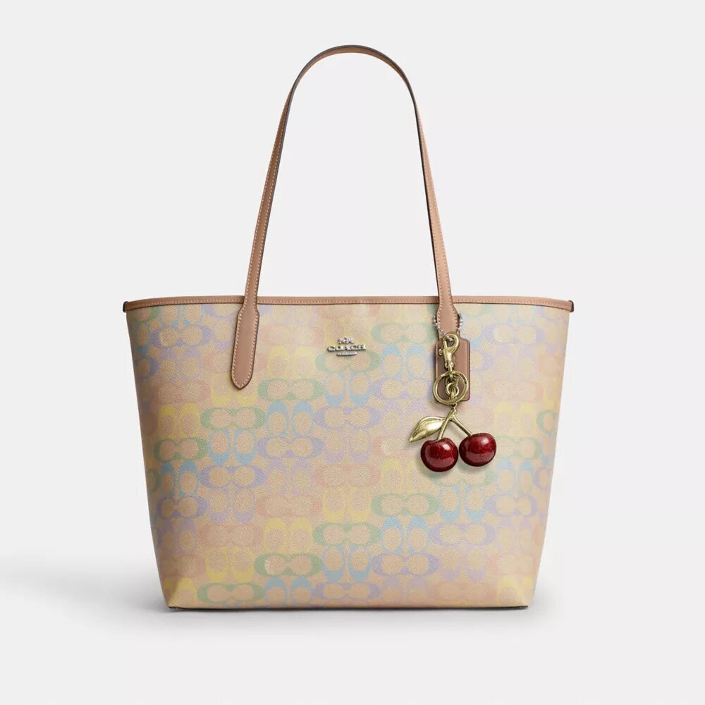 City-tote-veske i Rainbow Signature Canvas