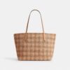 City-tote-veske med gingham-mønster