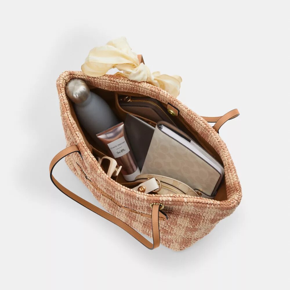 City-tote-veske med gingham-mønster