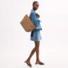 City-tote-veske med gingham-mønster