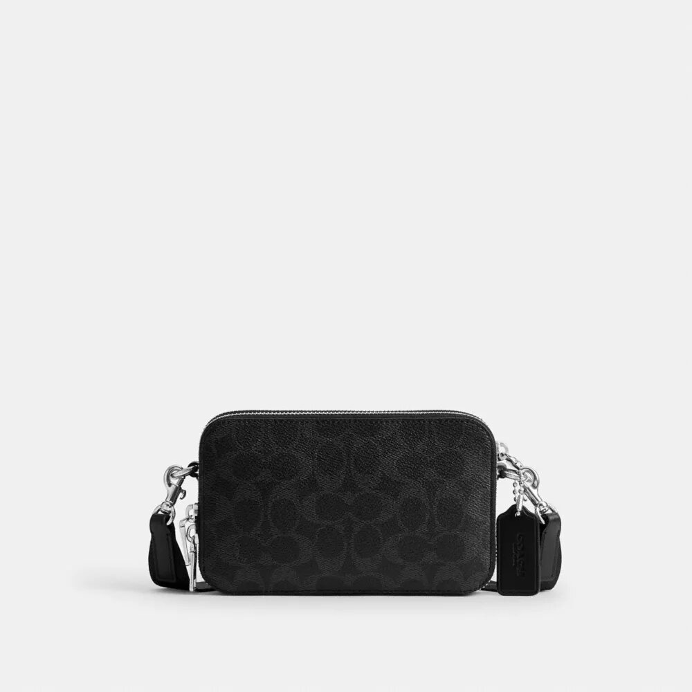 Clinton-crossbody-veske i Signature Canvas
