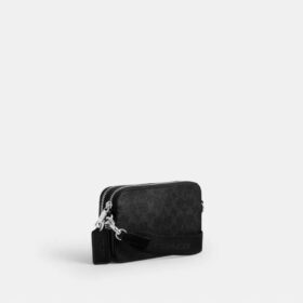 Clinton-crossbody-veske i Signature Canvas