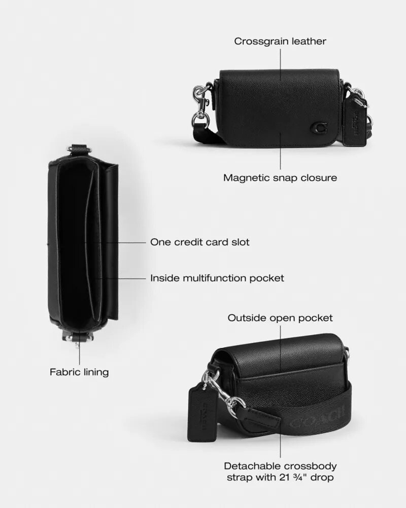 Crossbody-veske med klaff