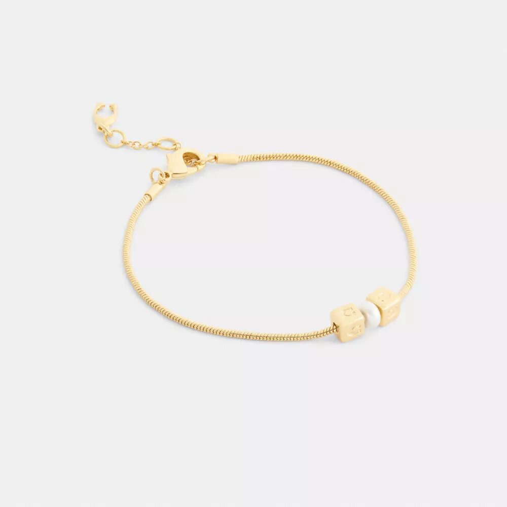 Cube Pearl Rondelle-armbånd