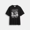 Dinosaur City avslappet T-shirt i økologisk bomull