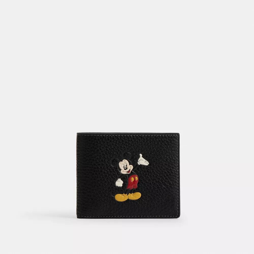 Disney X Coach 3-i-1-lommebok i regenerativt skinn med Mikke Mus