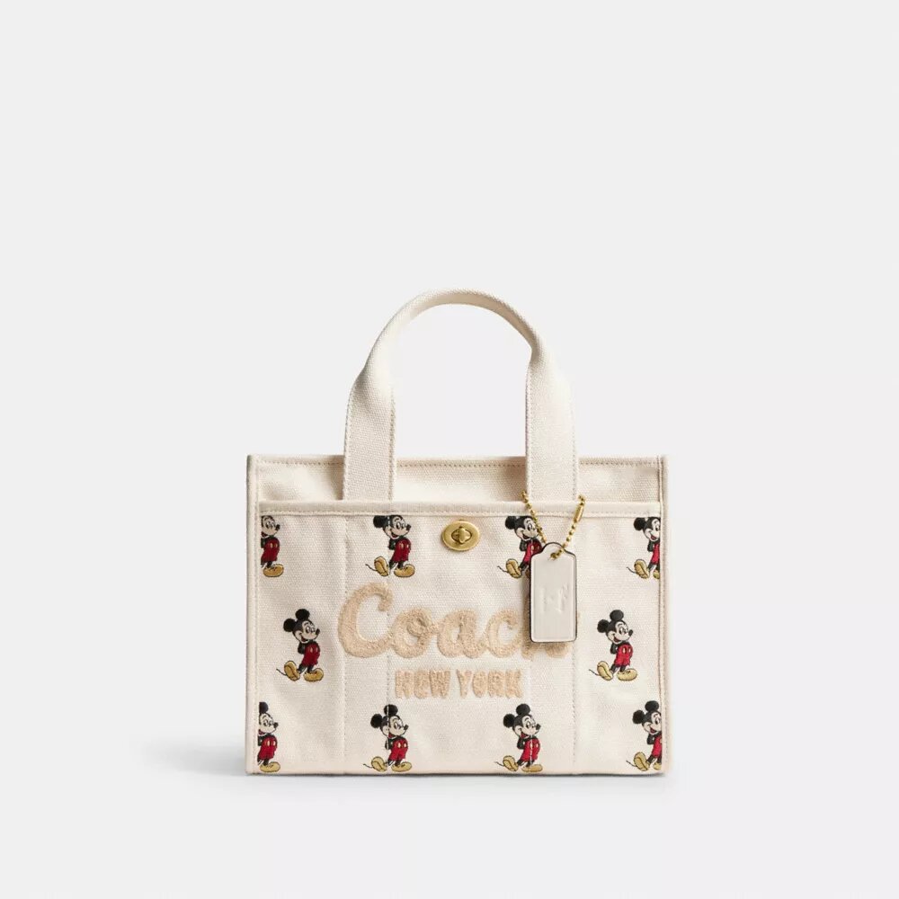 Disney X Coach Cargo Tote-vesker 26 med Mikke Mus i regenerativt bomullslerret