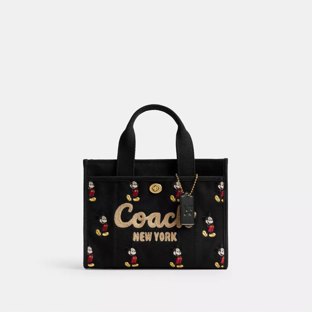 Disney X Coach Cargo Tote-vesker 26 med Mikke Mus i regenerativt bomullslerret