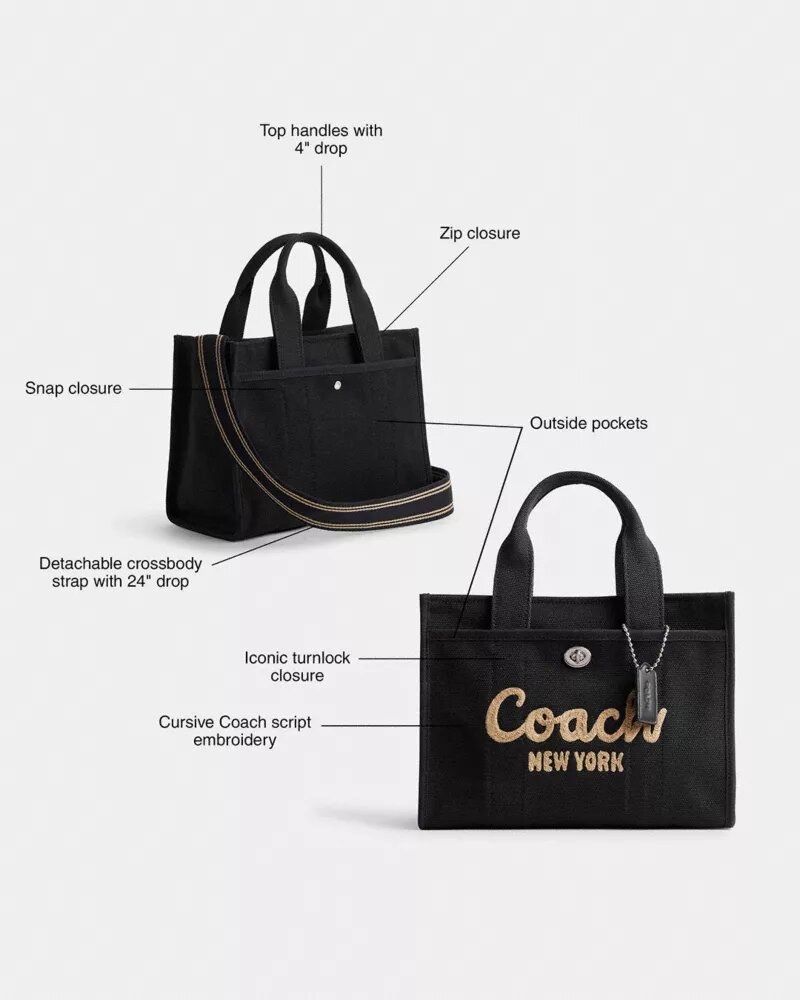 Disney X Coach Cargo Tote-vesker 26 med Mikke Mus i regenerativt bomullslerret