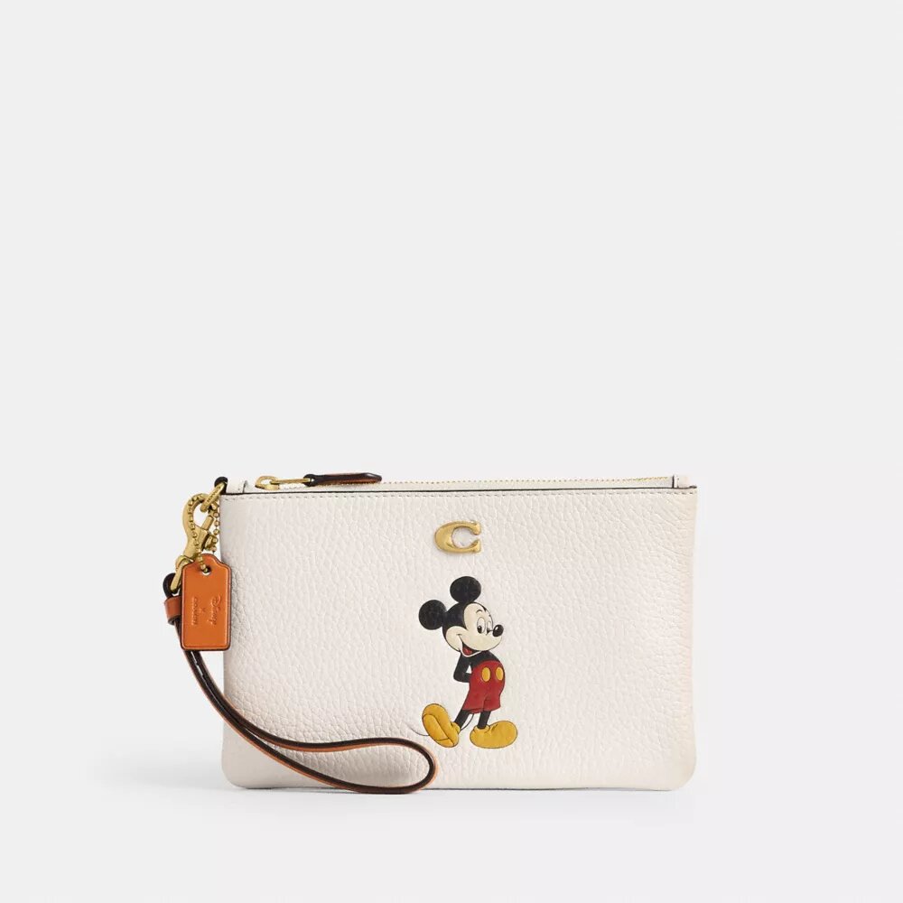Disney X Coach Essential liten håndleddsveske i regenerativt skinn med Mikke Mus