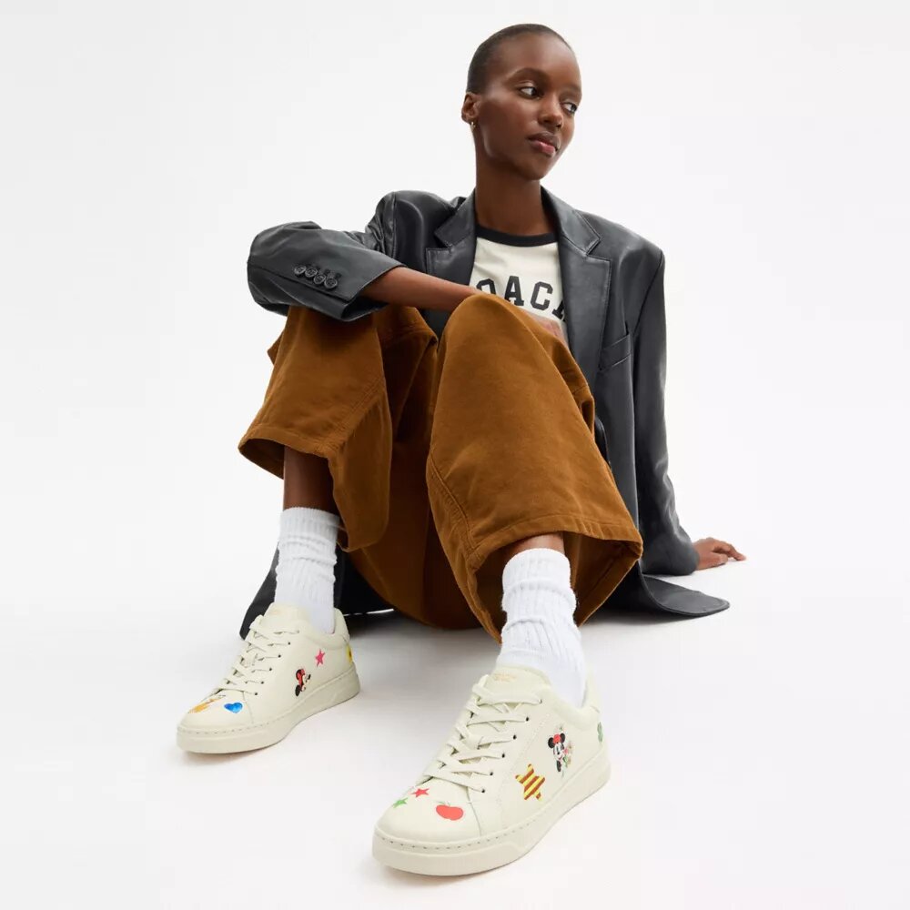 Disney X Coach Høye sneakers med klistremerketrykk