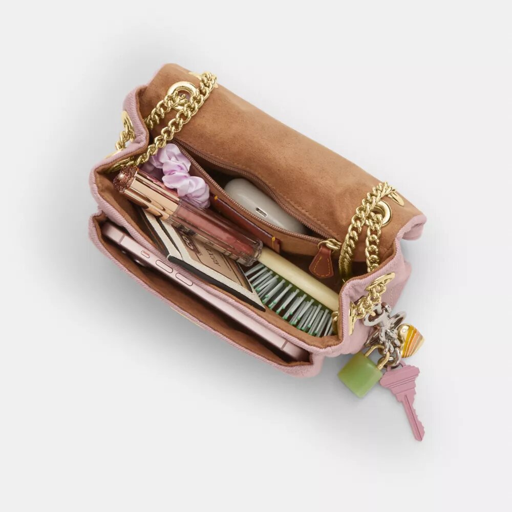 Elodie crossbody-veske 18 i «Loved Denim» med vattering