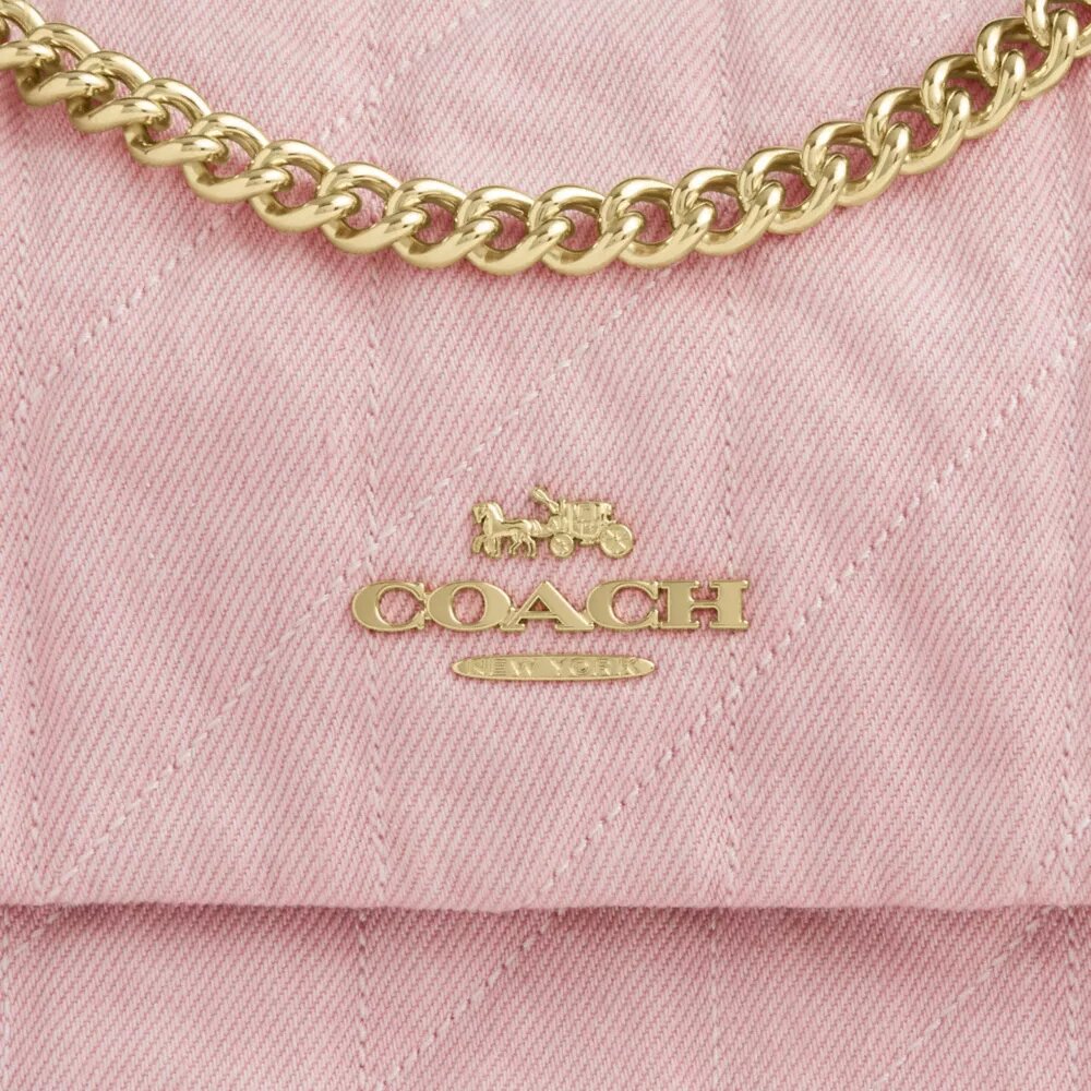 Elodie-crossbody-veske i «Loved Denim» med vattering