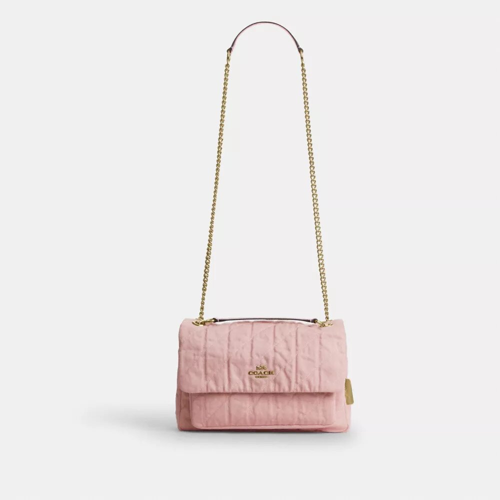 Elodie-crossbody-veske i «Loved Denim» med vattering